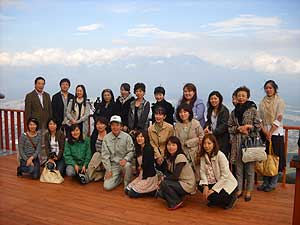 富士見町町長と記念写真