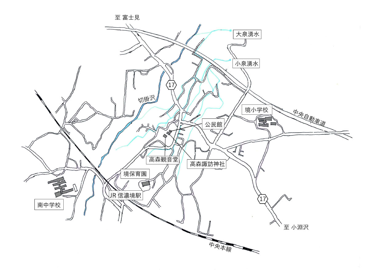 富士見町高森区の地図