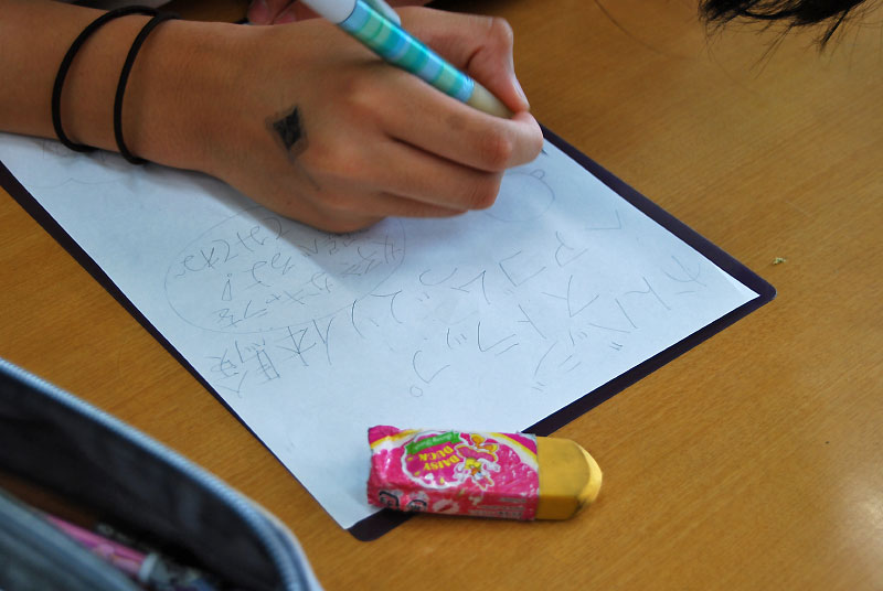 境小学校6年生「井戸尻考古館 盛り上げ隊」活動中!